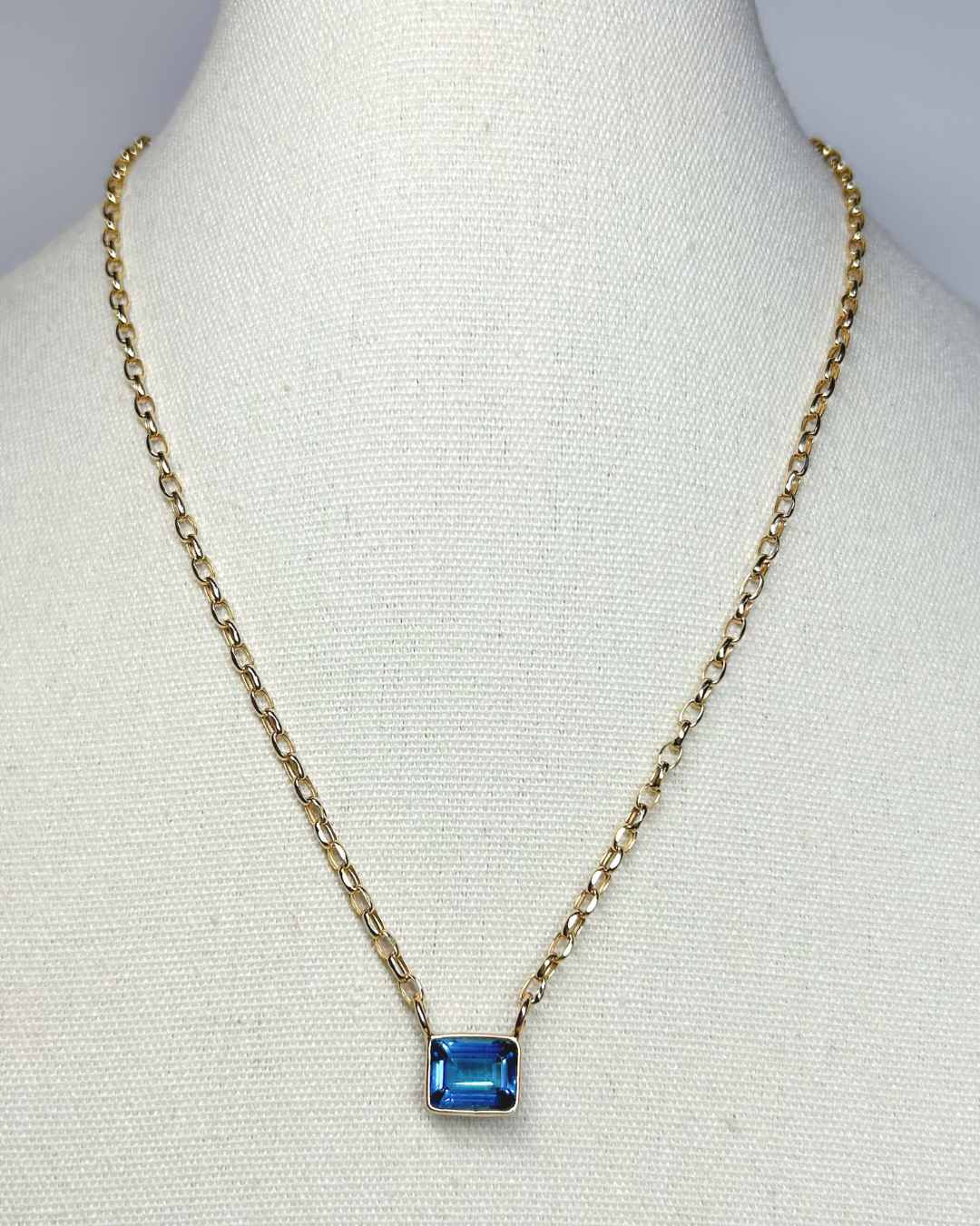 London Blue Topaz Gem Luxe Necklace