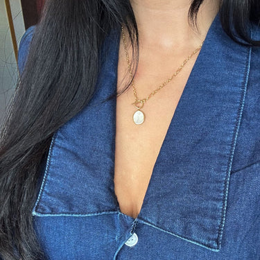 Mother of Pearl T-Bar Necklace