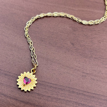 Pink Tourmaline Bloom Pendant